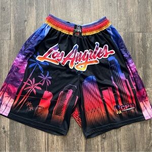 Women’s Athletic Los Angeles Multicolored CPB Pride Basketball Shorts Size S